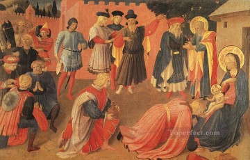  Magi Painting - Adoration Of The Magi Renaissance Fra Angelico